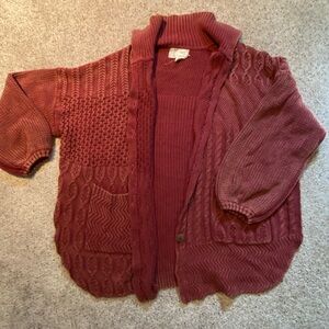 Oli and Hali Red/Rust Cardigan Sweater LIKE NEW